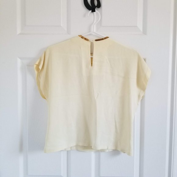 LAST CHANCE Vintage 1930s boxy top with sequins and pleats - Picture 2 of 8